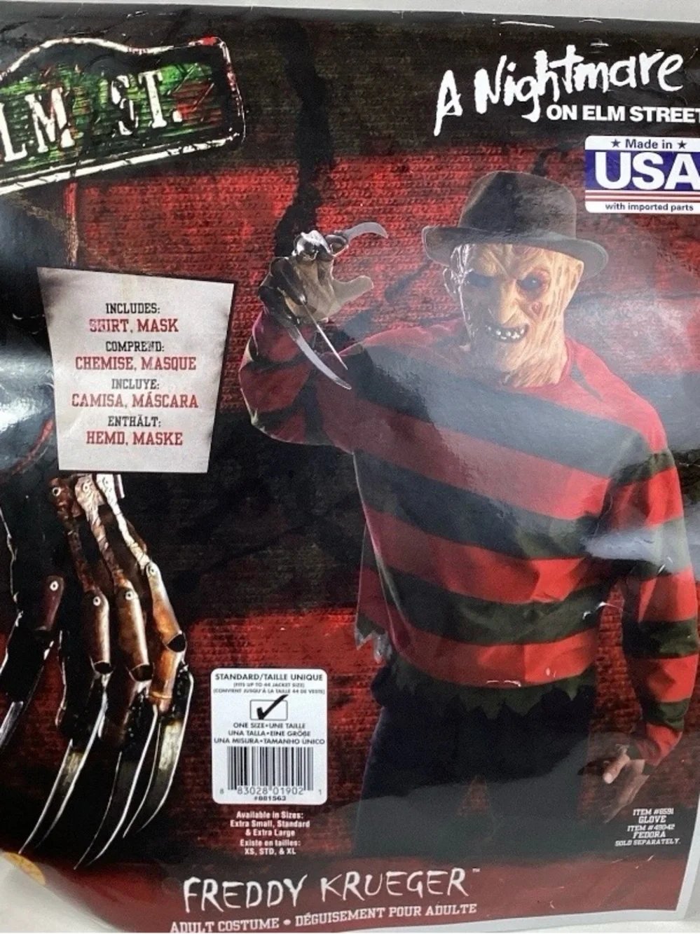 Rubie's Freddy Krueger Kids Costume - Red, Black & Brown